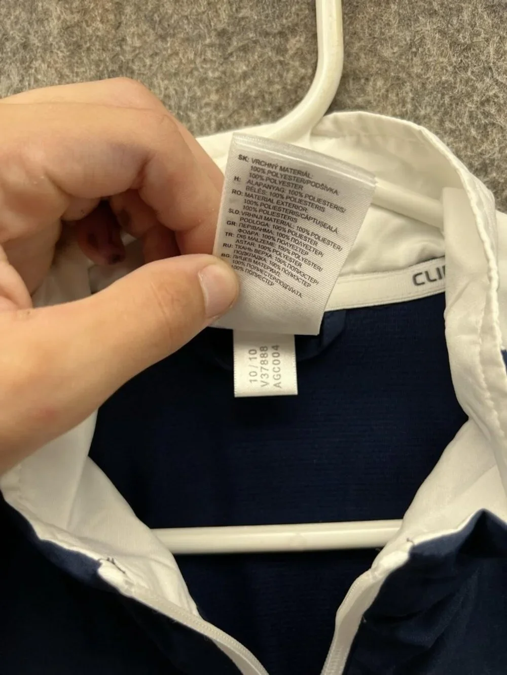 Adidas Track Jacket Mens Medium Blue White Full Zip Climalite Athletic Training